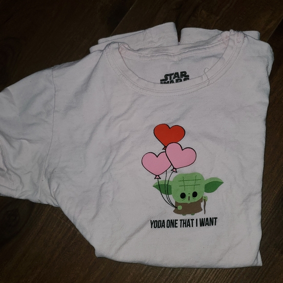 Yoda One That I Want starwars short sleeve pink tshirt - Picture 3 of 4
